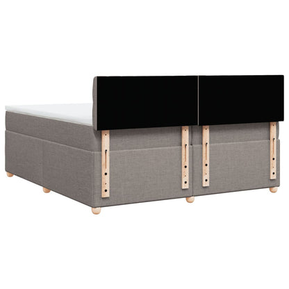 Giroletto a Molle con Materasso Tortora 200x200 cm in Tessuto | homemem39