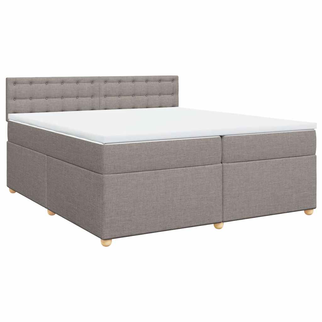 Giroletto a Molle con Materasso Tortora 200x200 cm in Tessuto | homemem39