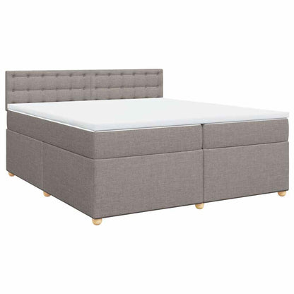 Giroletto a Molle con Materasso Tortora 200x200 cm in Tessuto | homemem39