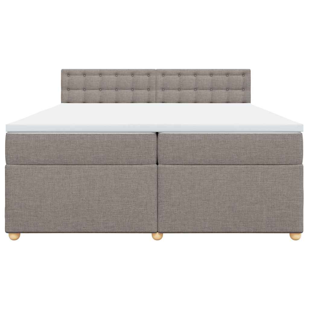Giroletto a Molle con Materasso Tortora 200x200 cm in Tessuto | homemem39