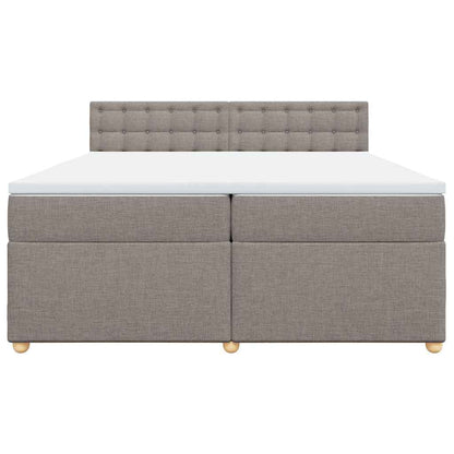 Giroletto a Molle con Materasso Tortora 200x200 cm in Tessuto | homemem39