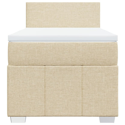 Giroletto a Molle con Materasso Crema 80x200 cm inTessuto