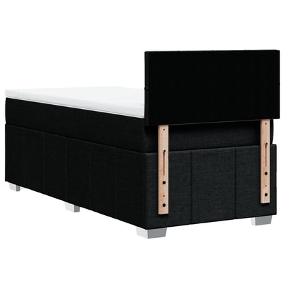 Giroletto a Molle con Materasso Nero 80x200 cm inTessuto