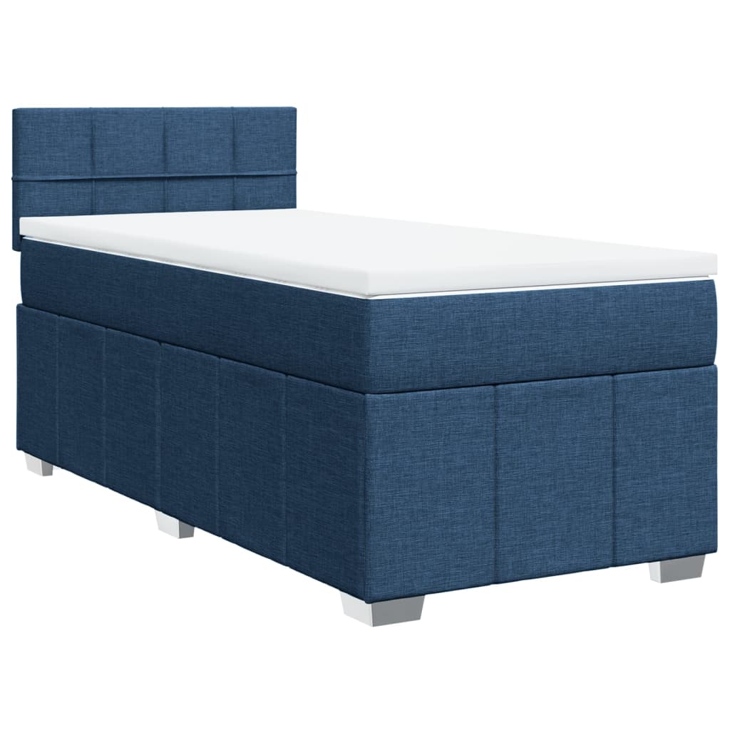 Giroletto a Molle con Materasso Blu 80x200 cm inTessuto | homemem39