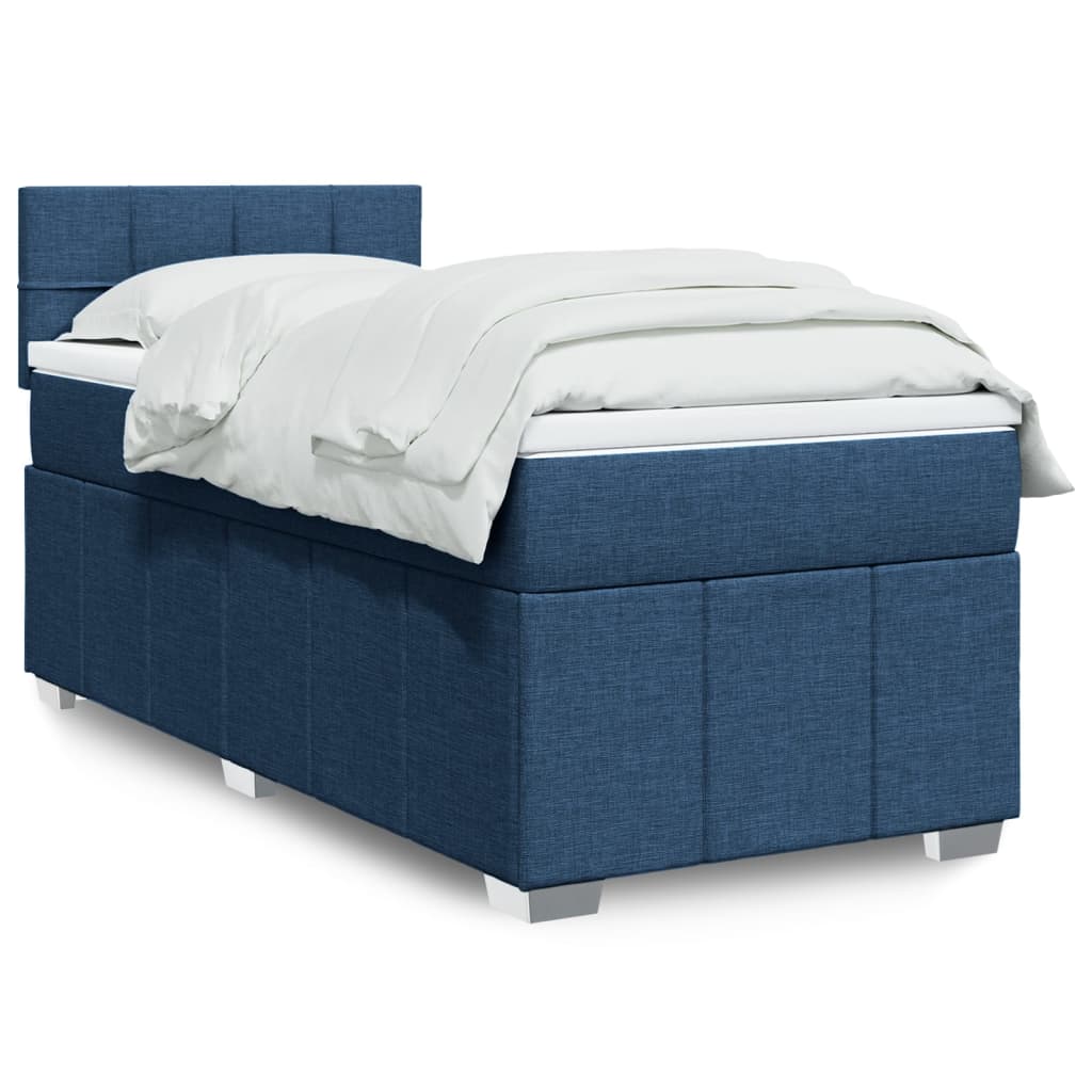 Giroletto a Molle con Materasso Blu 80x200 cm inTessuto | homemem39