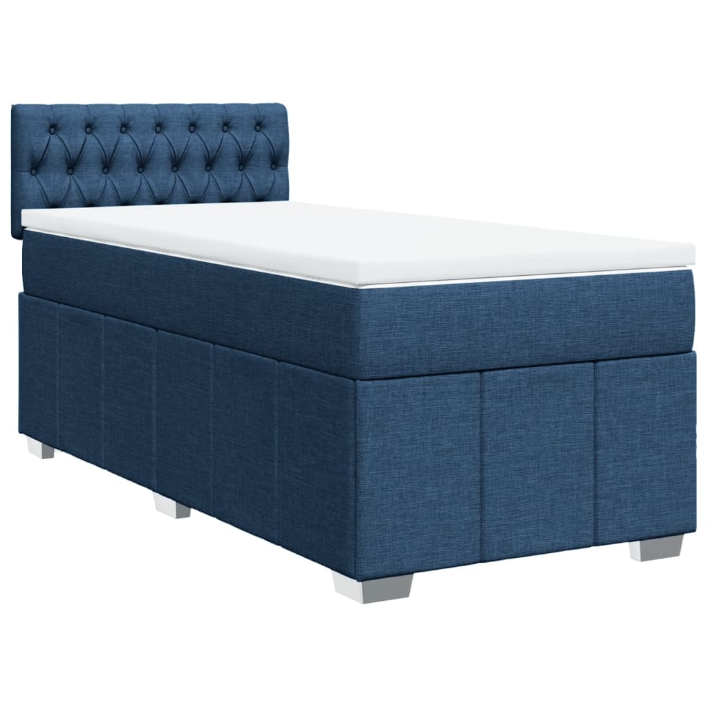 Giroletto a Molle con Materasso Blu 80x200 cm inTessuto | homemem39