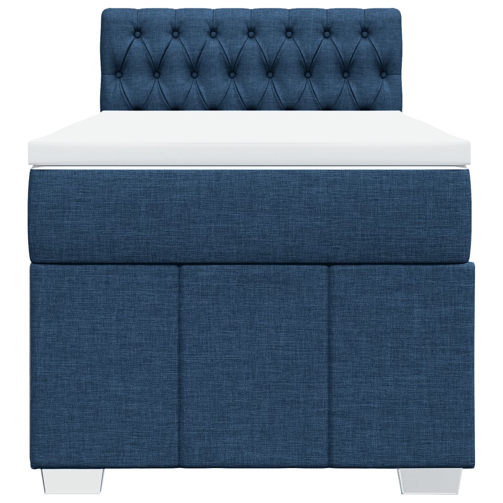 Giroletto a Molle con Materasso Blu 80x200 cm inTessuto | homemem39