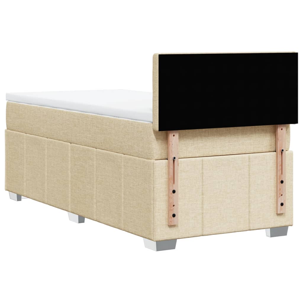 Giroletto a Molle con Materasso Crema 80x200 cm inTessuto | homemem39