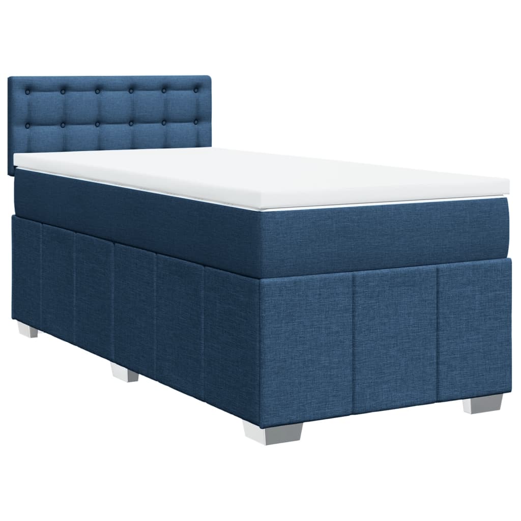 Giroletto a Molle con Materasso Blu 80x200 cm inTessuto | homemem39