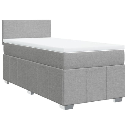 Giroletto a Molle con Materasso Grigio Chiaro 90x190 cm Tessuto | homemem39