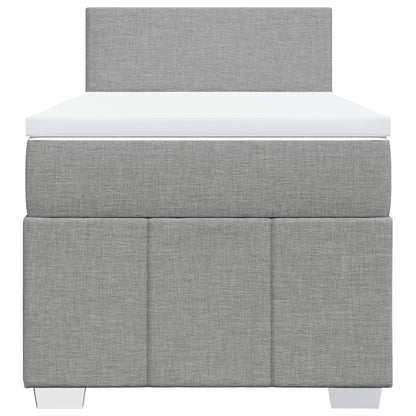 Giroletto a Molle con Materasso Grigio Chiaro 90x190 cm Tessuto | homemem39