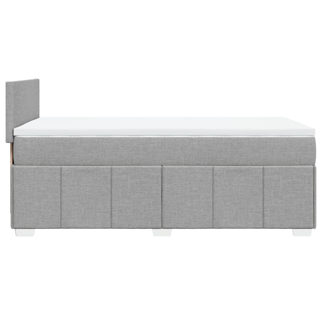 Giroletto a Molle con Materasso Grigio Chiaro 90x190 cm Tessuto | homemem39