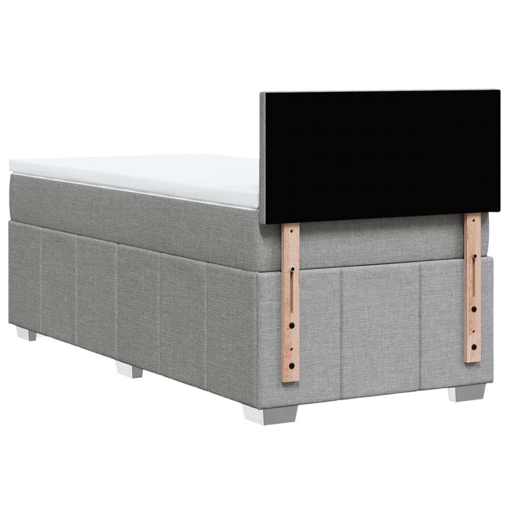 Giroletto a Molle con Materasso Grigio Chiaro 90x190 cm Tessuto | homemem39
