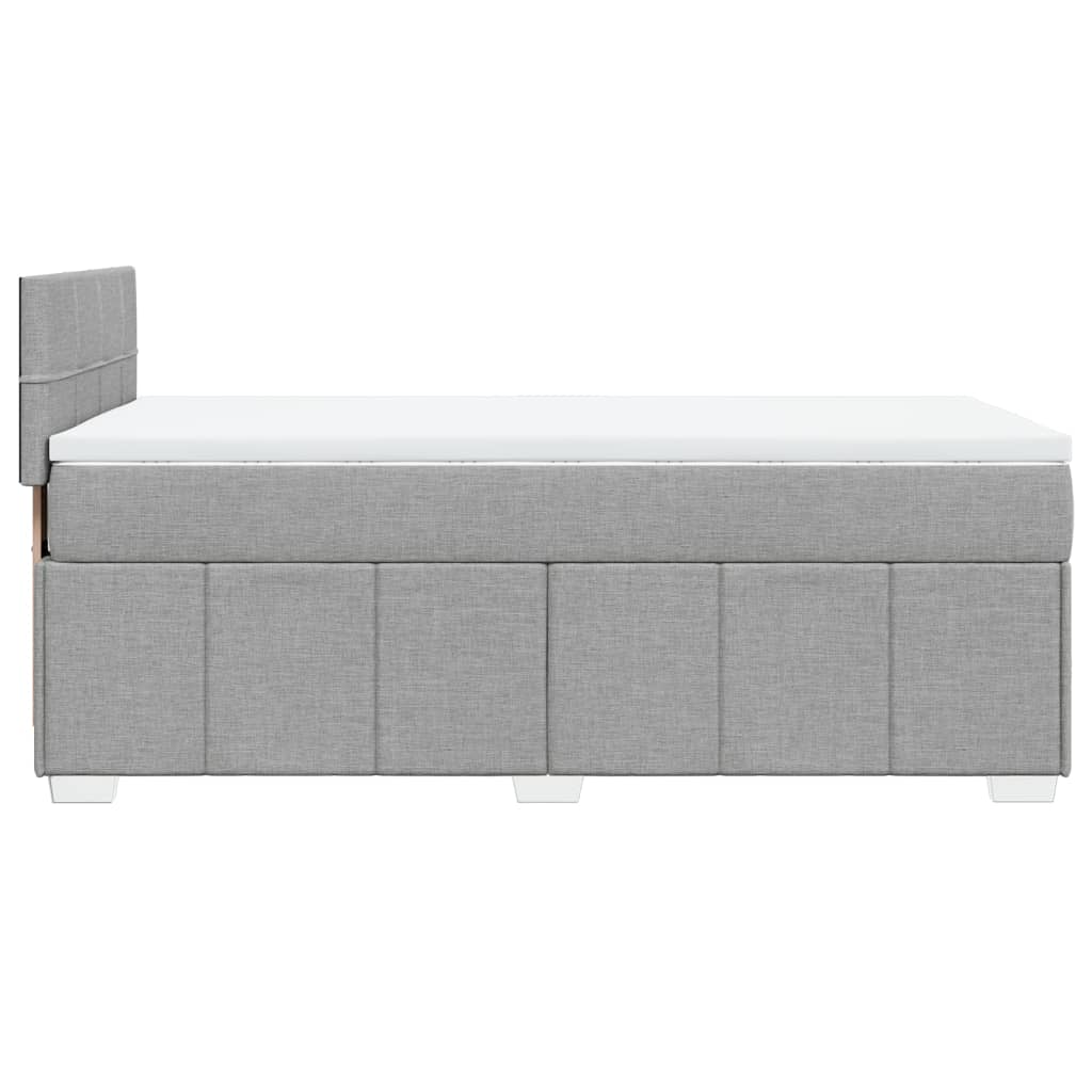 Giroletto a Molle con Materasso Grigio Chiaro 90x190 cm Tessuto | homemem39