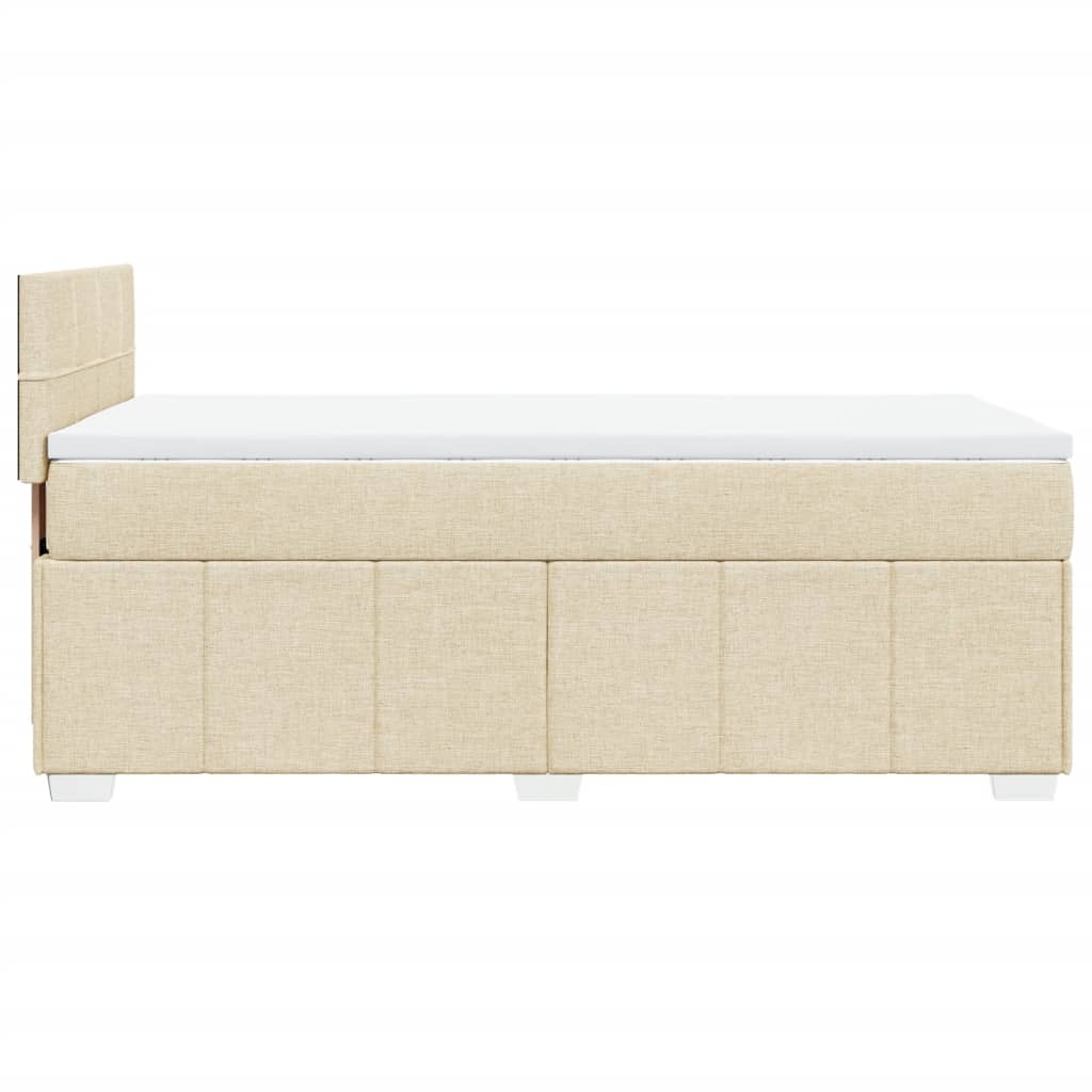 Giroletto a Molle con Materasso Crema 90x190 cm in Tessuto | homemem39