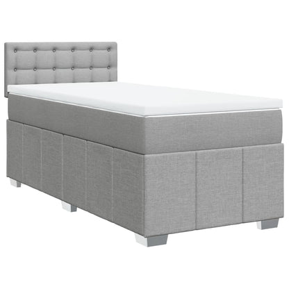 Giroletto a Molle con Materasso Grigio Chiaro 90x190 cm Tessuto | homemem39