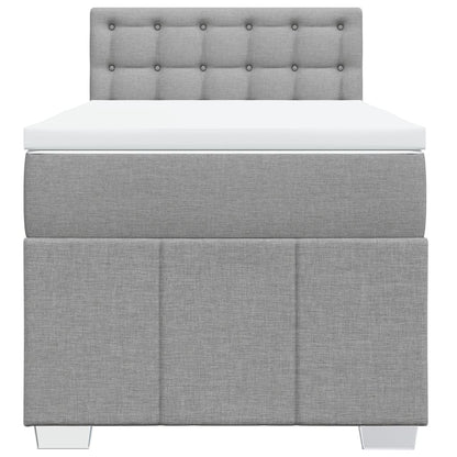 Giroletto a Molle con Materasso Grigio Chiaro 90x190 cm Tessuto | homemem39