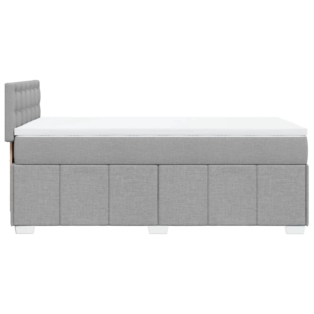 Giroletto a Molle con Materasso Grigio Chiaro 90x190 cm Tessuto | homemem39