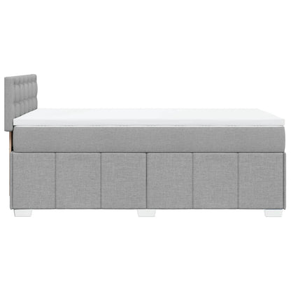 Giroletto a Molle con Materasso Grigio Chiaro 90x190 cm Tessuto | homemem39