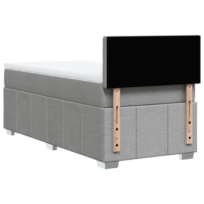 Giroletto a Molle con Materasso Grigio Chiaro 90x190 cm Tessuto | homemem39