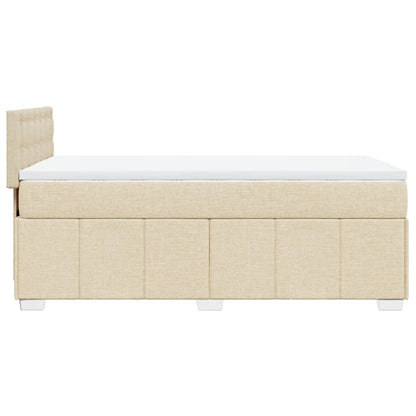 Giroletto a Molle con Materasso Crema 90x190 cm in Tessuto | homemem39