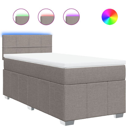 Giroletto a Molle con Materasso Tortora 90x200 cm inTessuto | homemem39