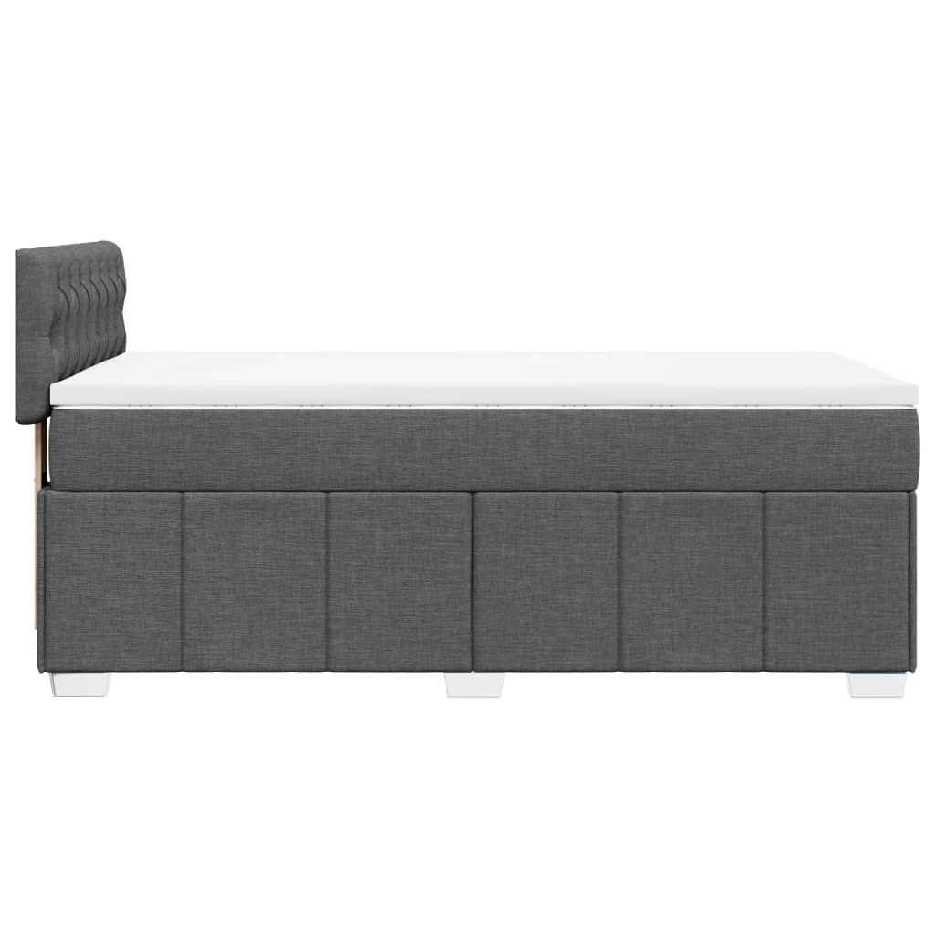 Giroletto a Molle con Materasso Grigio Scuro 90x200 cm Tessuto | homemem39