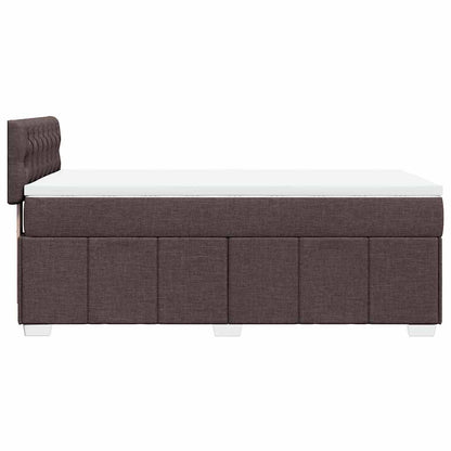 Giroletto a Molle con Materasso Marrone Scuro 90x200 cm Tessuto | homemem39