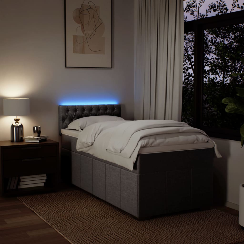 Giroletto a Molle con Materasso Tortora 90x200 cm inTessuto - homemem39