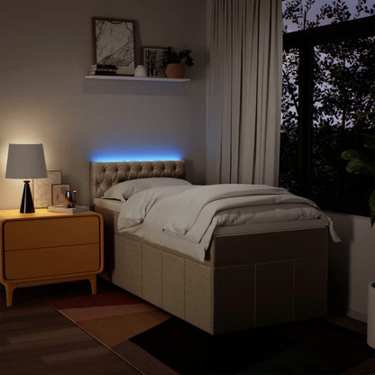 Giroletto a Molle con Materasso Crema 90x200 cm inTessuto