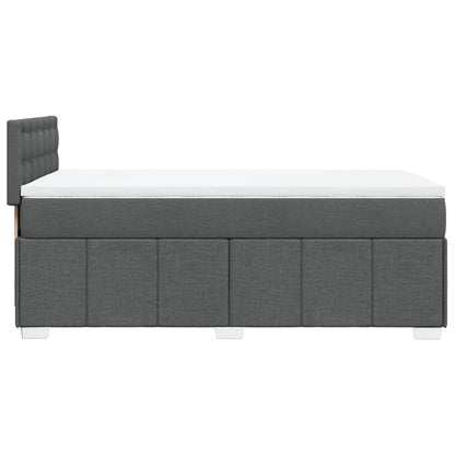 Giroletto a Molle con Materasso Grigio Scuro 90x200 cm Tessuto | homemem39
