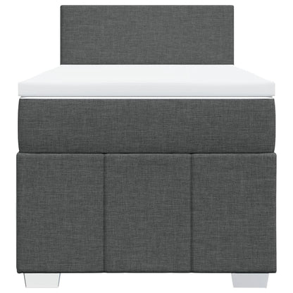 Giroletto a Molle con Materasso Grigio Scuro 100x200 cm Tessuto | homemem39