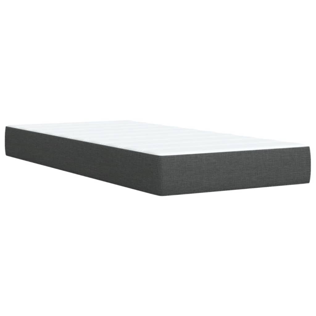 Giroletto a Molle con Materasso Grigio Scuro 100x200 cm Tessuto | homemem39