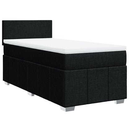 Giroletto a Molle con Materasso Nero 100x200 cm in Tessuto | homemem39
