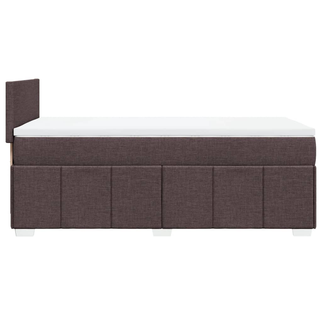 Giroletto a Molle con Materasso Marrone Scuro 100x200cm Tessuto | homemem39