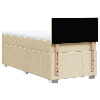 Giroletto a Molle con Materasso Crema 100x200 cm in Tessuto
