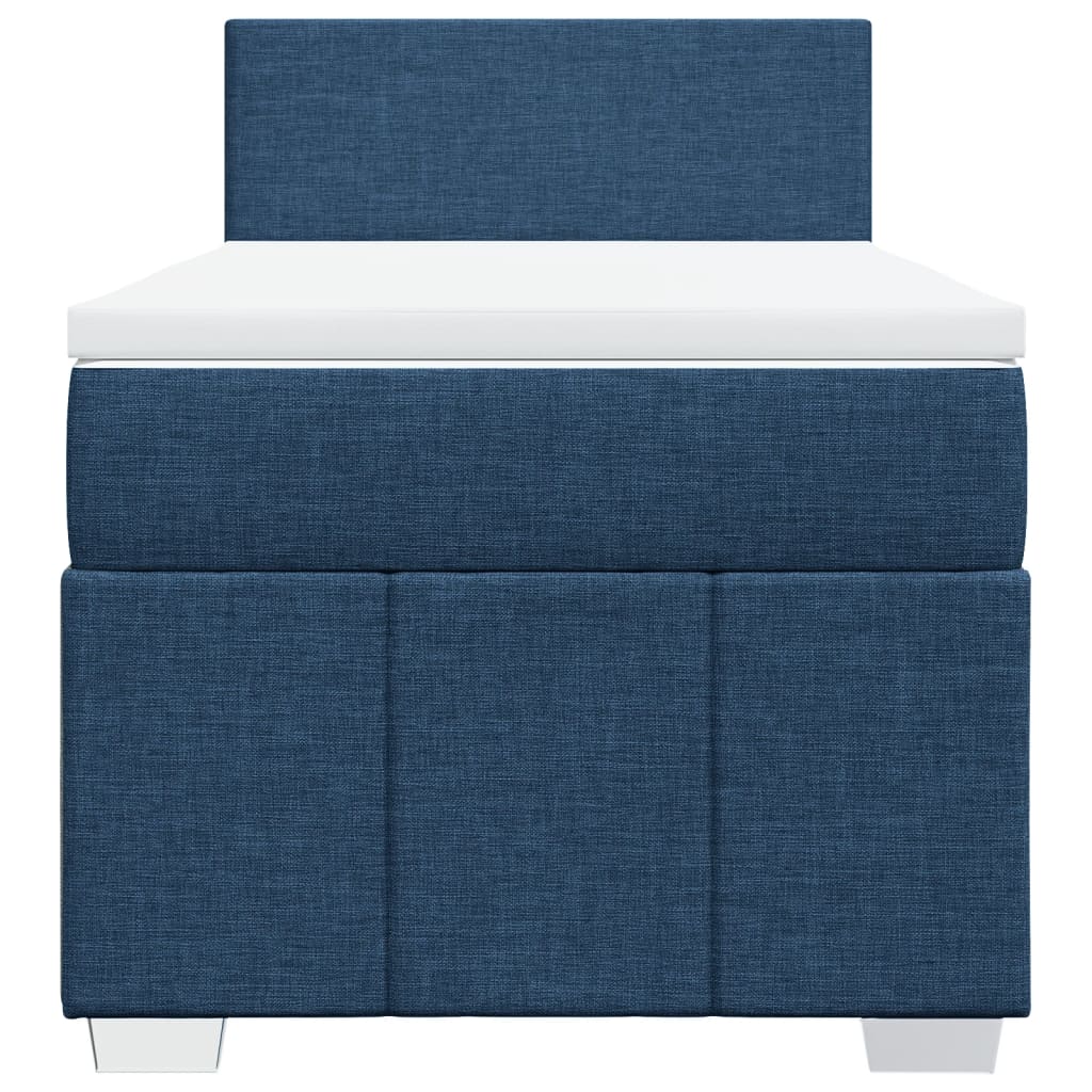 Giroletto a Molle con Materasso Blu 100x200 cm in Tessuto | homemem39