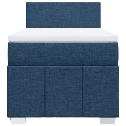 Giroletto a Molle con Materasso Blu 100x200 cm in Tessuto