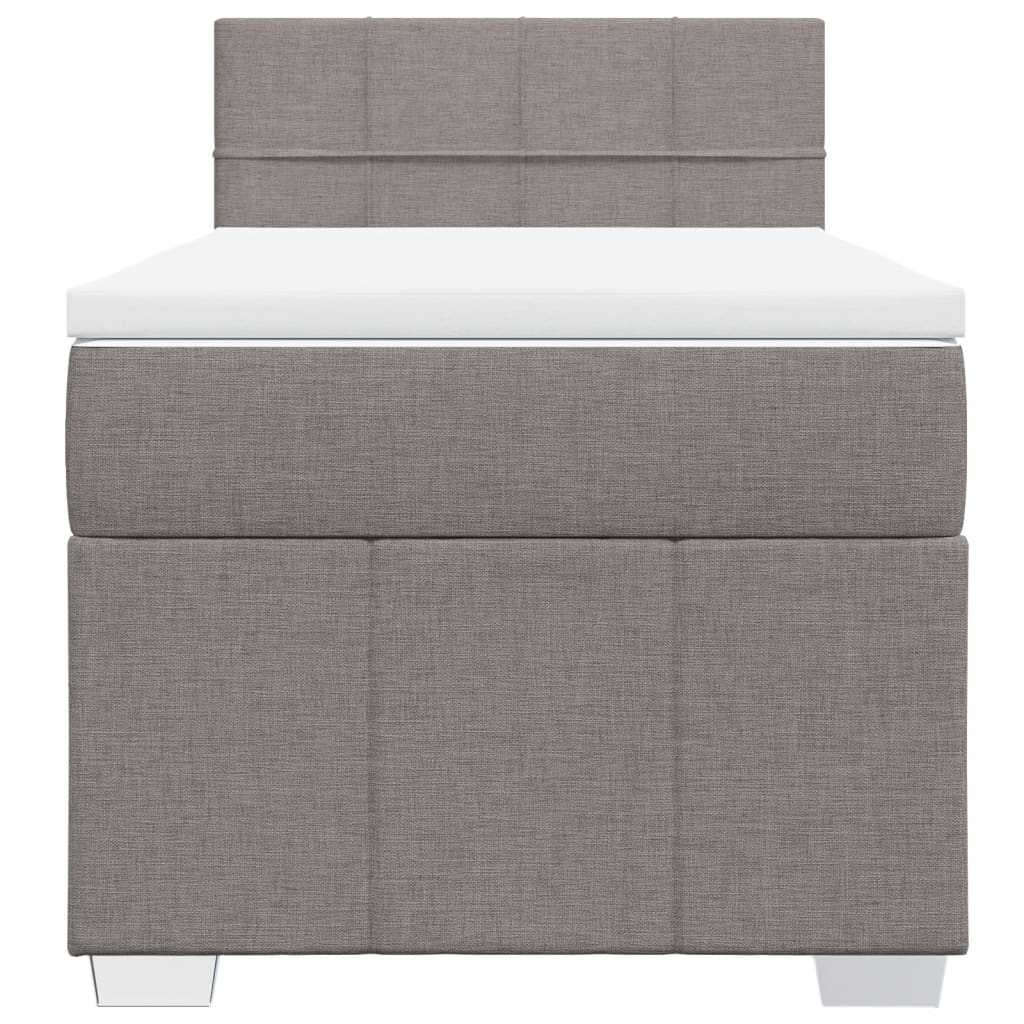 Giroletto a Molle con Materasso Tortora 100x200 cm in Tessuto | homemem39