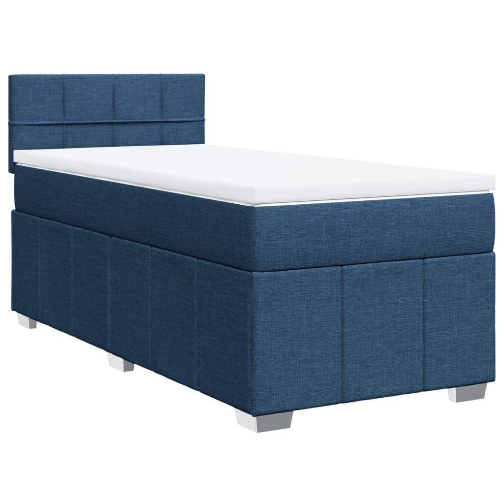 Giroletto a Molle con Materasso Blu 100x200 cm in Tessuto | homemem39