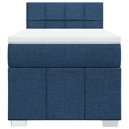 Giroletto a Molle con Materasso Blu 100x200 cm in Tessuto | homemem39