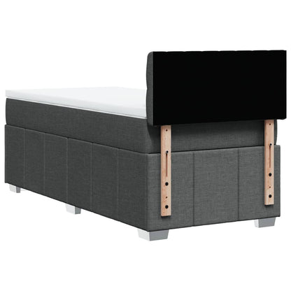 Giroletto a Molle con Materasso Grigio Scuro 100x200 cm Tessuto | homemem39