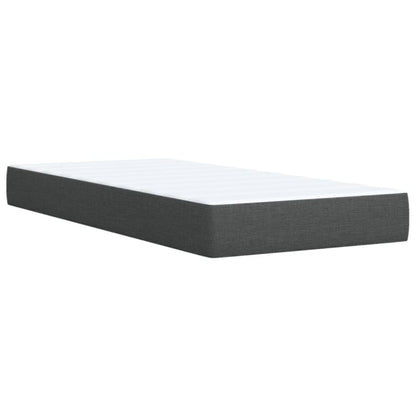 Giroletto a Molle con Materasso Grigio Scuro 100x200 cm Tessuto | homemem39