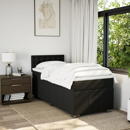 Giroletto a Molle con Materasso Nero 100x200 cm in Tessuto | homemem39