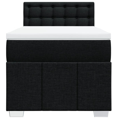 Giroletto a Molle con Materasso Nero 100x200 cm in Tessuto | homemem39