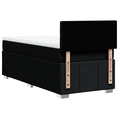 Giroletto a Molle con Materasso Nero 100x200 cm in Tessuto | homemem39