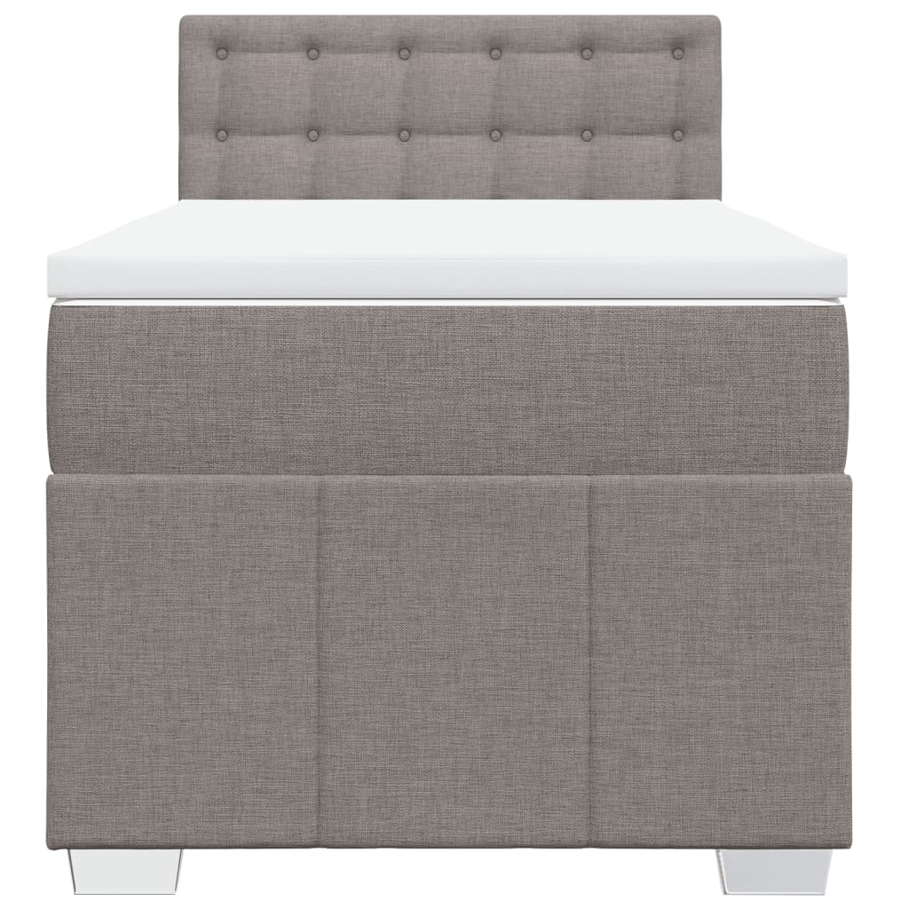 Giroletto a Molle con Materasso Tortora 100x200 cm in Tessuto | homemem39