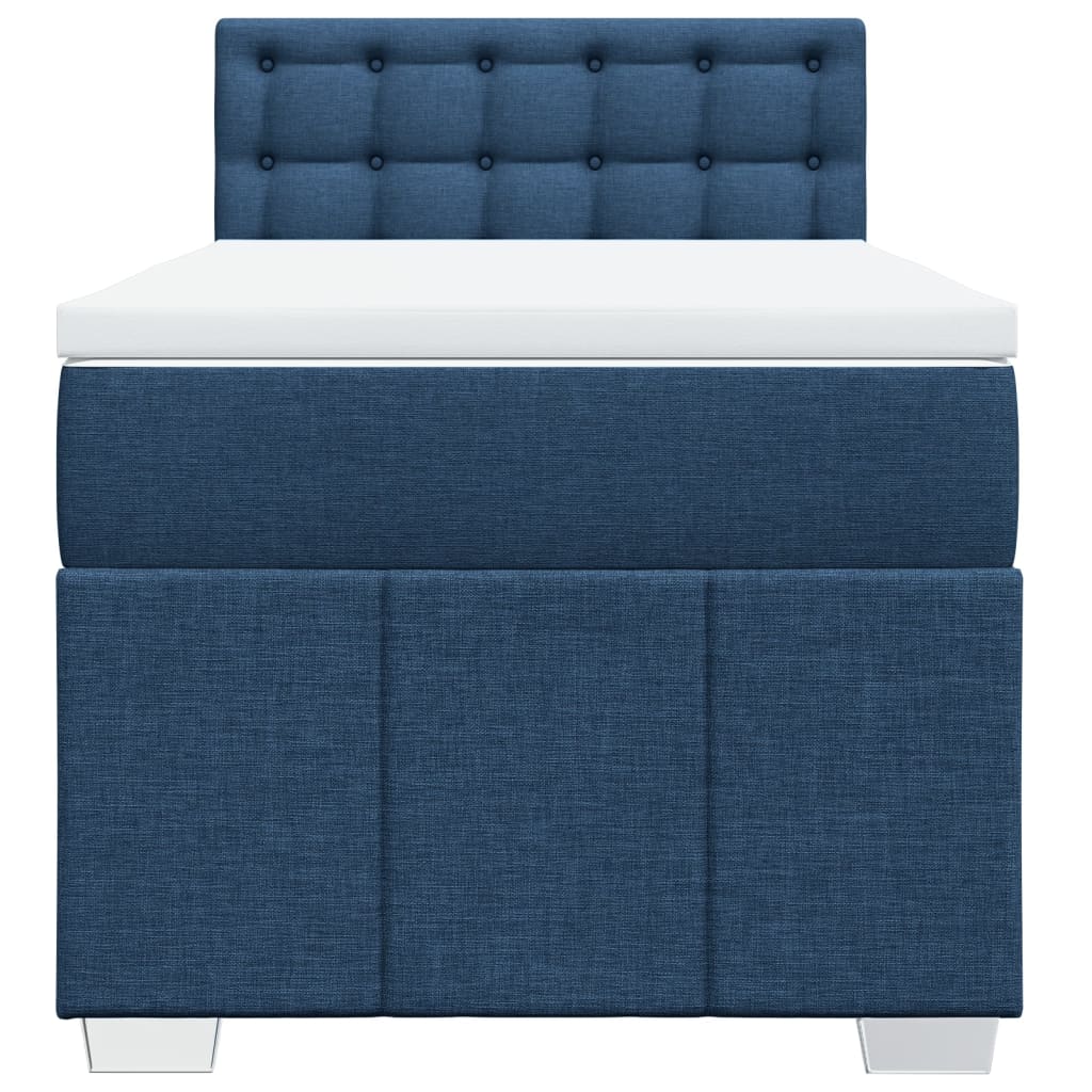 Giroletto a Molle con Materasso Blu 100x200 cm in Tessuto | homemem39
