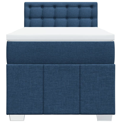 Giroletto a Molle con Materasso Blu 100x200 cm in Tessuto | homemem39