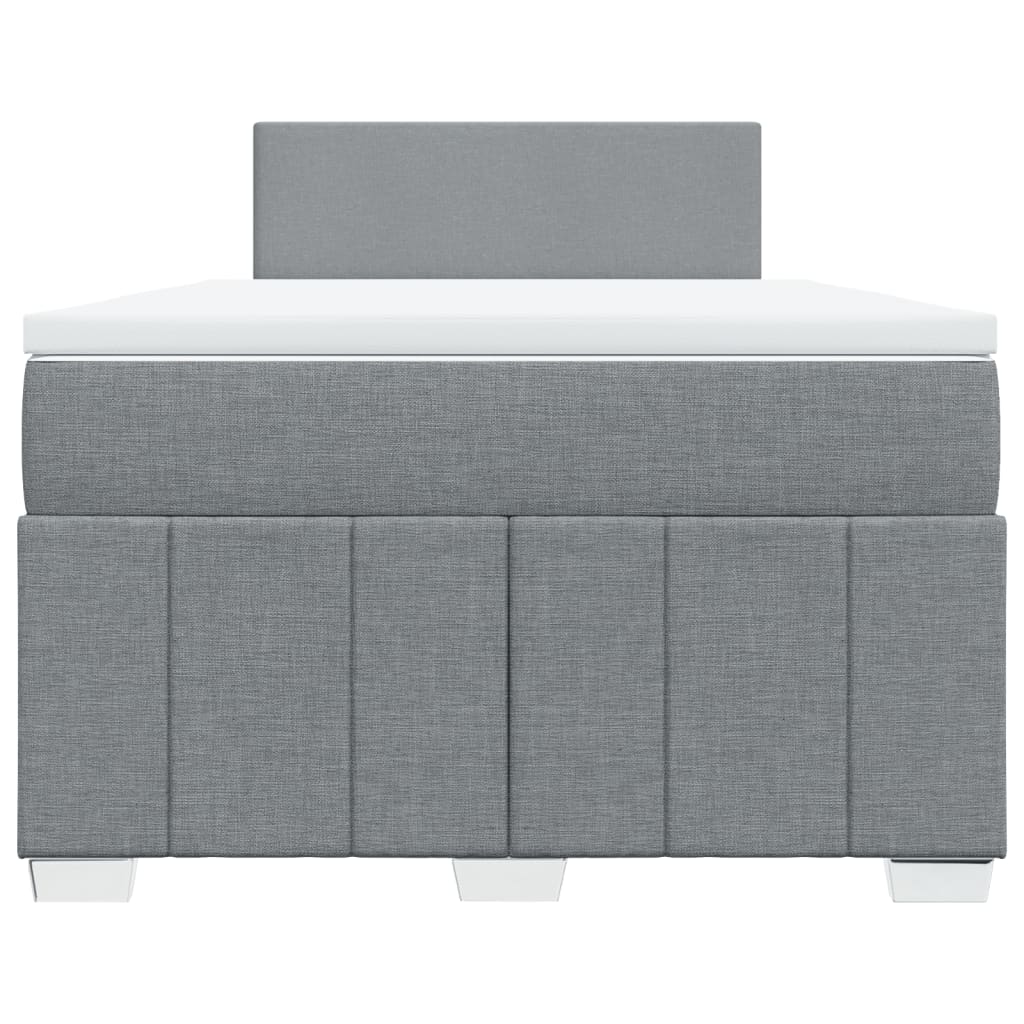 Giroletto a Molle con Materasso Grigio Chiaro 120x190cm Tessuto | homemem39